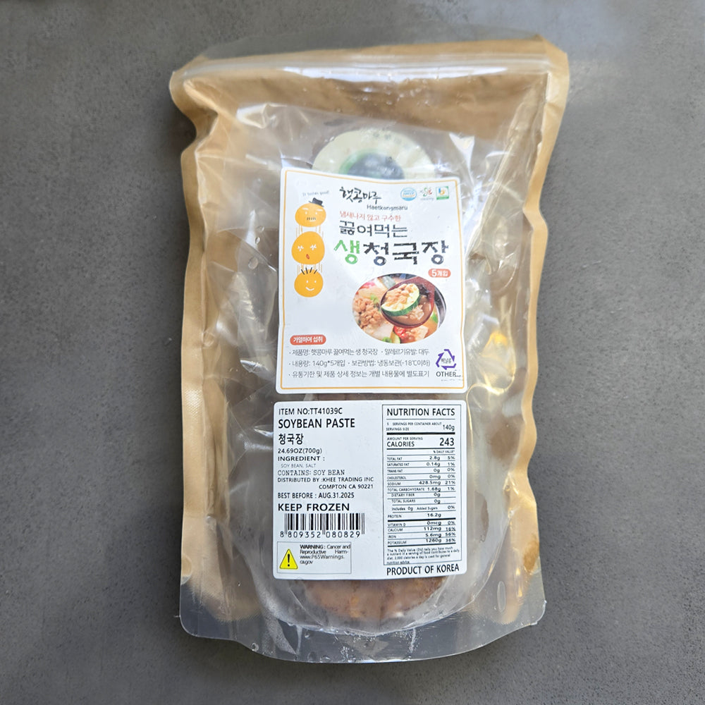 [Kkotma Fresh] Hatkongmaru Boiled Cheonggukjang (140g x 5 packs)