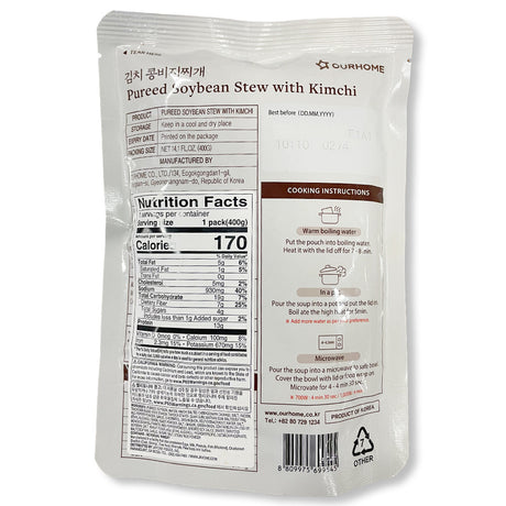 Ourhome - Kimchi Soybean Paste Stew 400g (Store at room temperature)