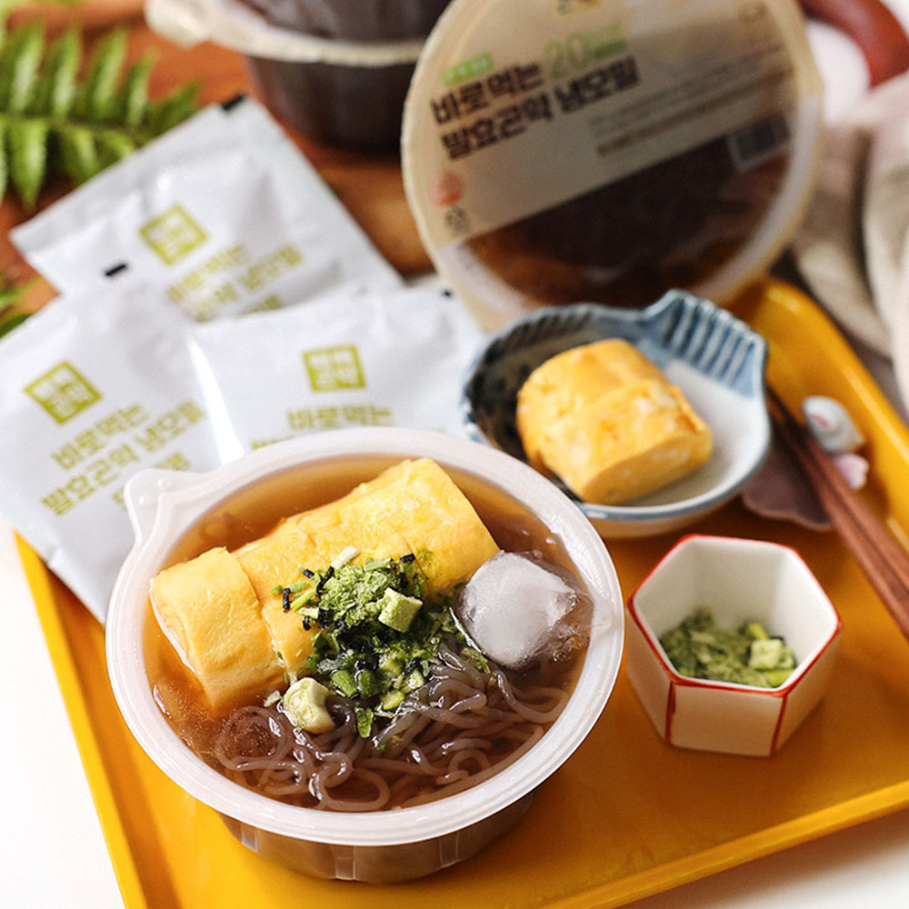 Ready-to-Eat Fermented Konjac Cold Buckwheat Noodles 350g*4 Packs (1 Box)