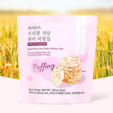MADA Korean Rice Low-Sugar Brown Rice Puffed Chips Purple Sweet Potato & Butternut Squash Flavor (30g) x 1 Pack