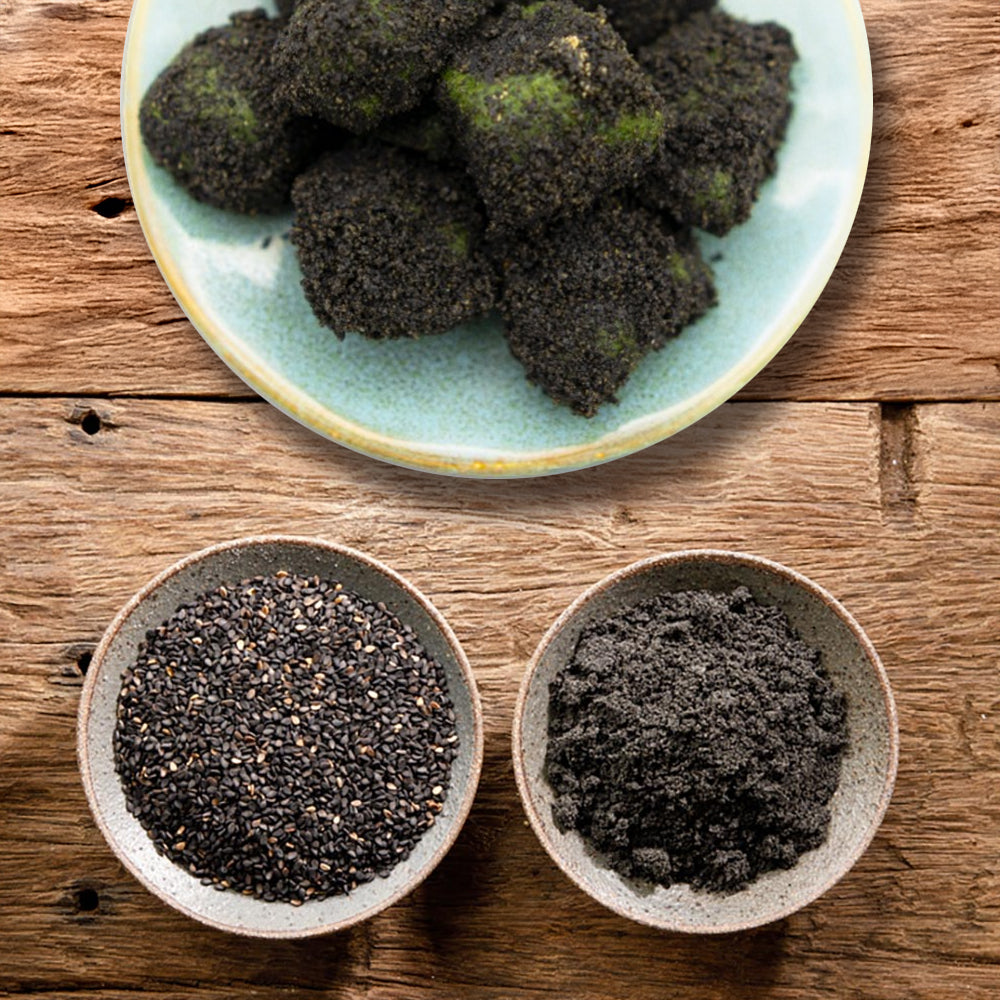 [Free Separate Shipping][Kkotma Fresh] Ramie-Roman Glutinous Rice Injeolmi 2kg (Soybean & Black Sesame - Total 2 Packs)