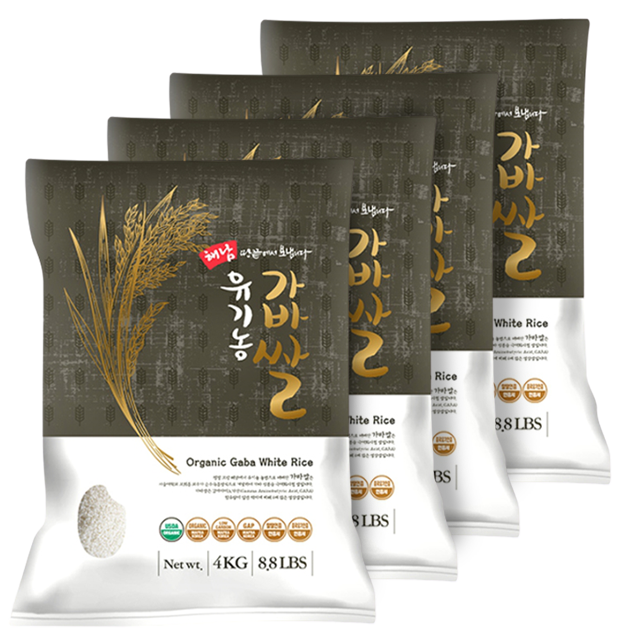 [Free Separate Shipping] Haenam Organic GABA Rice 4kg x 3 bags + GABA Brown Rice 4kg x 1 bag
Milling Date: December 26, 2025