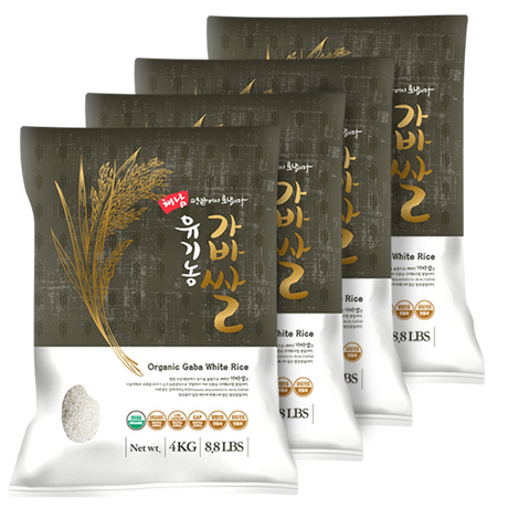 [Free Separate Shipping] Haenam Organic GABA Rice 4kg x 3 bags + GABA Brown Rice 4kg x 1 bag
Milling Date: December 26, 2025