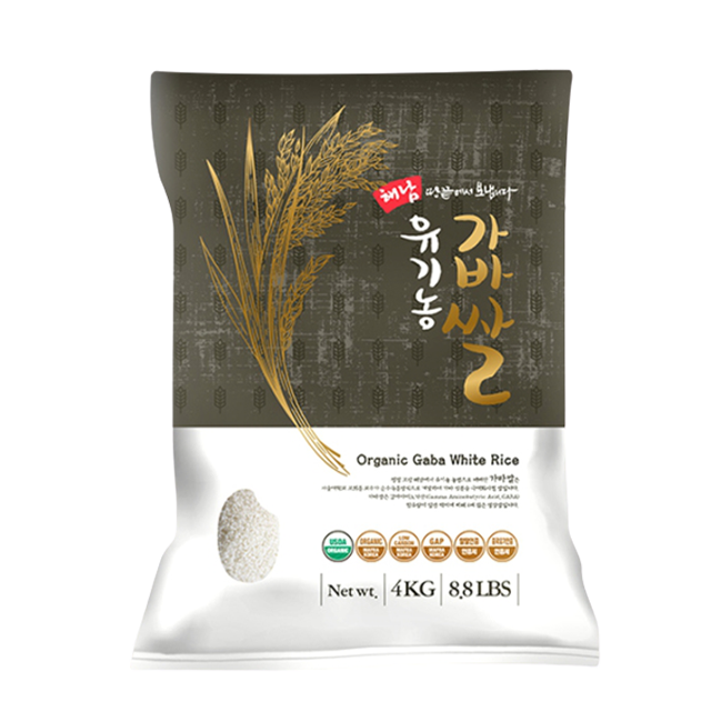 Haenam Organic GABA White Rice 4kg (Limited to 2 Bags per Order) (Milled Date: 12/26/2025)