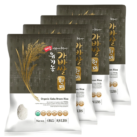 [SEPARATE FREE SHIPPING] Haenam Organic GABA Brown Rice 4kg x 4 bags (Milled Date: 12/26/2025)
