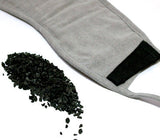 Silver charcoal blindfold