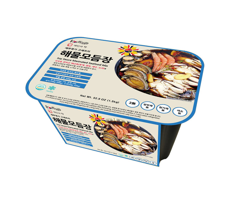 [MILLS EXPRESS] JEJU Soy Sauce Marinated Seafood Mix 1.5kg(3.3lb) <br/>Crab, Ablone, Shrimp, Top shell