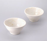White Blooming and Fading Rice Bowl 2-Piece Set