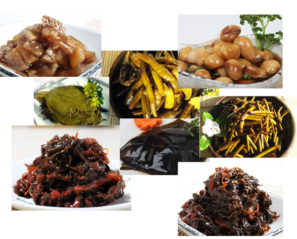 [Special Offer Free Separate Shipping] Cheongyanggol Pickled Vegetable 8-Variety Set (500g Each) - Soy Sauce Radish, Garlic, Shepherd's Purse, Kelp, Garlic Scapes, Chili Pepper (Mild), Perilla Leaves, Dandelion