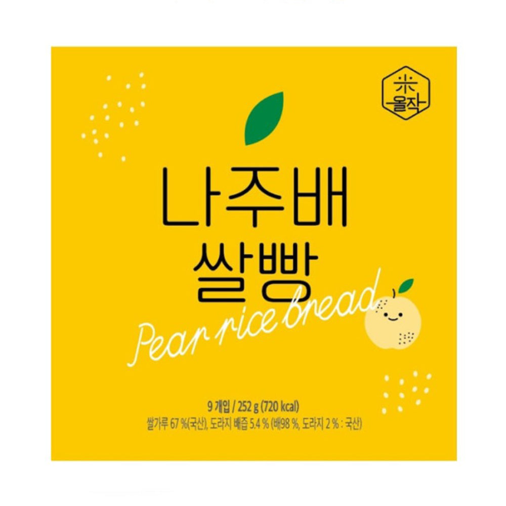 [Kkotma Fresh] Rainbow Farm - Naju Pear Rice Bread 252g (1 Box)
