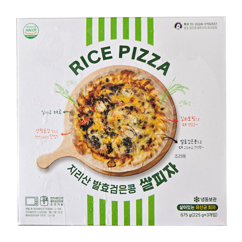 [Kkotma Fresh] Jirisan Fermented Black Bean Rice Pizza 675g (3 Pack)
