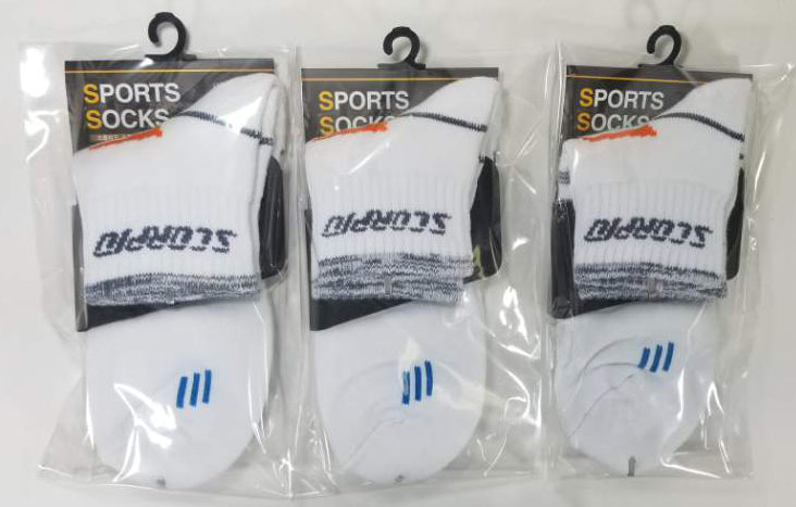 Scorpio Active Short Ankle Size 4, 3 Pairs (FMR8204)