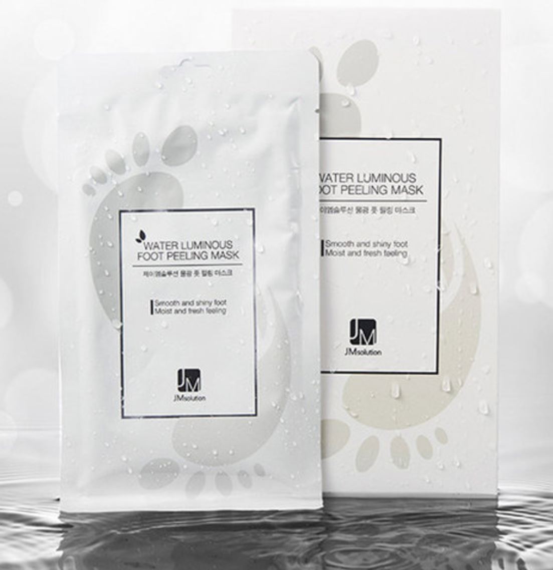 JM솔루션 물광 풋 필링 마스크 2매