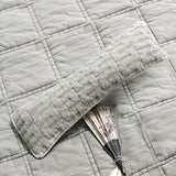 Silver Charcoal Country Slender Long Wooden Pillow (1 piece)