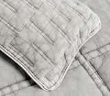 Silver Charcoal Country Slender Long Wooden Pillow (1 piece)