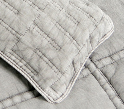 Silver Charcoal Country Slender Long Wooden Pillow (1 piece)