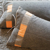 Charcoal patchwork buckwheat pillow