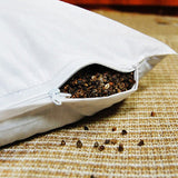 Charcoal patchwork buckwheat pillow