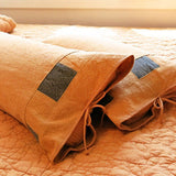 red clay patchwork buckwheat pillow