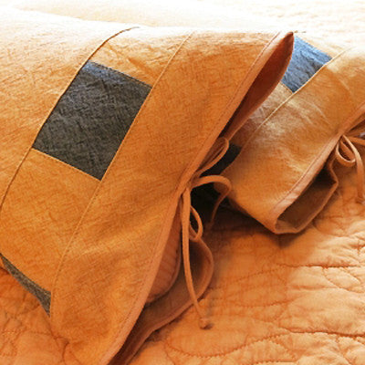 red clay patchwork buckwheat pillow