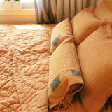 red clay patchwork buckwheat pillow