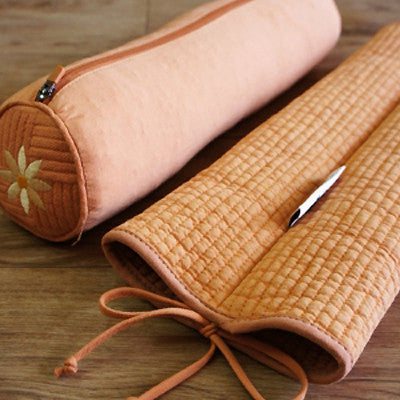 Cypress wood and red clay cervical pillow