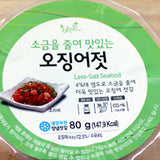 80g of delicious salted squid with reduced salt