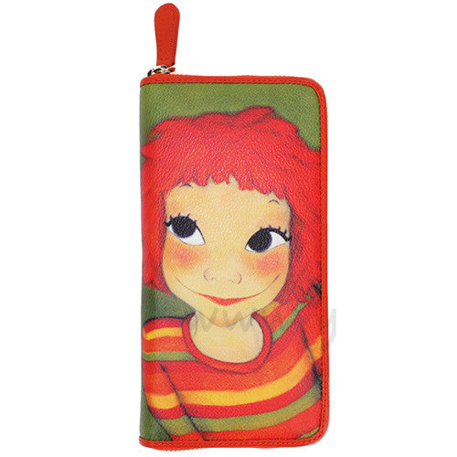 [Yuksimwon] Zipper Long Wallet Mischievous Light Green