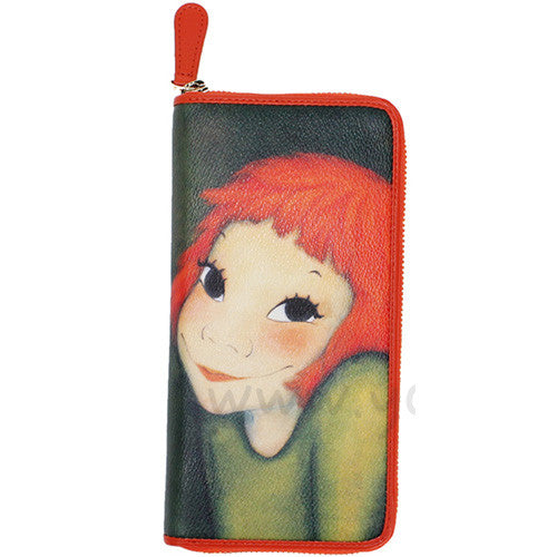 [Yuksimwon] Zipper Long Wallet Mischievous Green