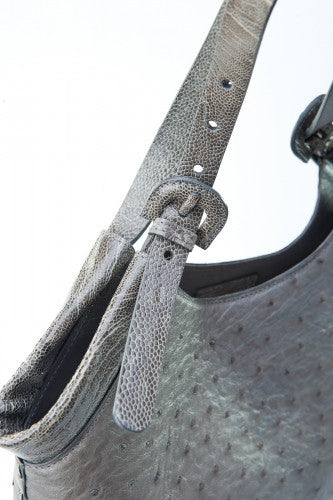 [Homiga] Handmade handbag featuring a mix of ostrich and crocodile leather (OTL 279420)