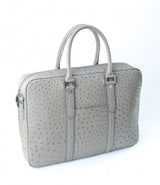[Homiga] Handmade Ostrich Leather Handbag (OT 2790B20 Gray)