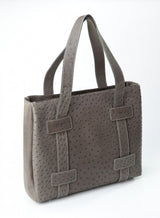 [Homiga] Handmade Ostrich Leather Handbag (OT 258784 Antracite)