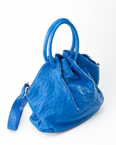 [Homiga] Ostrich Leather Handmade Handbag (OT 2063H98HK HK-Blue)