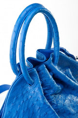 [Homiga] Ostrich Leather Handmade Handbag (OT 2063H98HK HK-Blue)