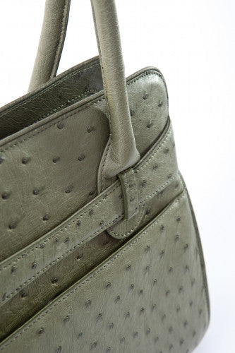 [Homiga] Handmade Ostrich Leather Handbag (OT 281818 Green)