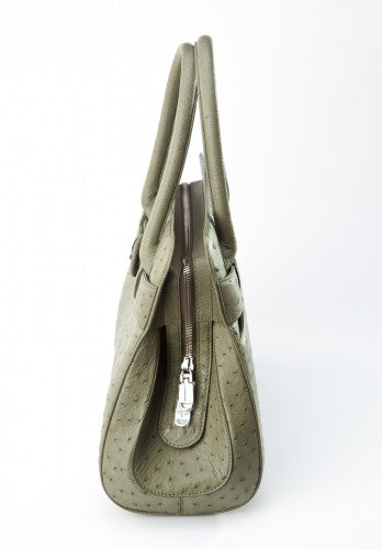 [Homiga] Handmade Ostrich Leather Handbag (OT 281818 Green)