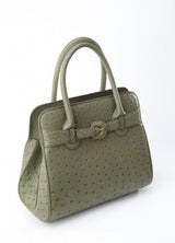 [Homiga] Handmade Ostrich Leather Handbag (OT 281818 Green)