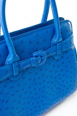 [Homiga] Handmade Ostrich Leather Handbag (OT 281898HK Blue)