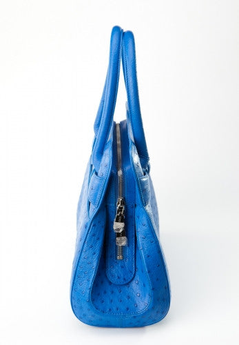 [Homiga] Handmade Ostrich Leather Handbag (OT 281898HK Blue)