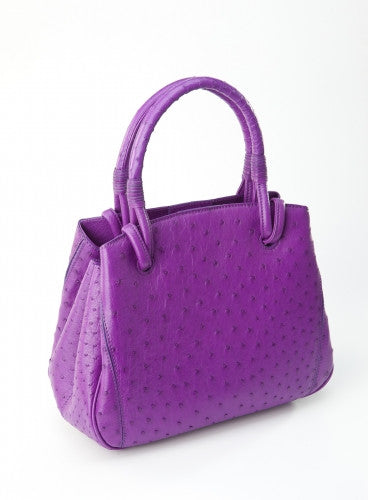 [Homiga] Handmade Ostrich Leather Handbag (OT 259511HK Violet)