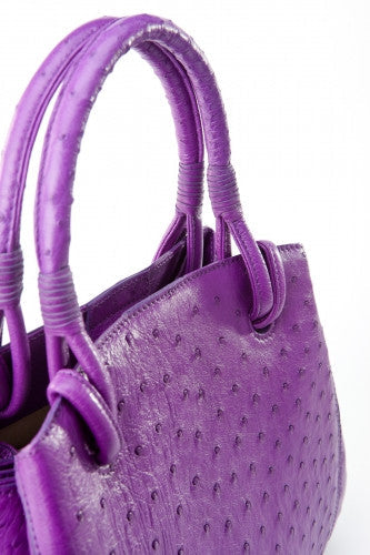 [Homiga] Handmade Ostrich Leather Handbag (OT 259511HK Violet)