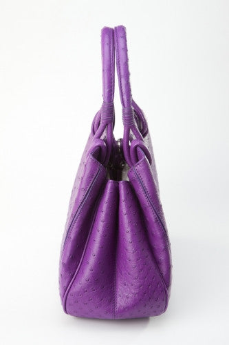 [Homiga] Handmade Ostrich Leather Handbag (OT 259511HK Violet)