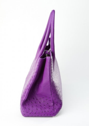 [Homiga] Handmade Ostrich Leather Handbag (OT 289511HK Violet)