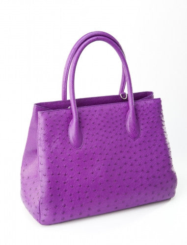[Homiga] Handmade Ostrich Leather Handbag (OT 289511HK Violet)