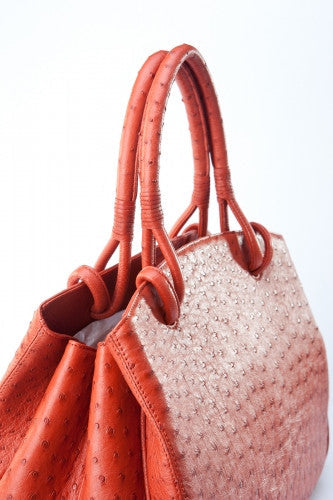 [Homiga] Handmade Ostrich Leather Handbag (OT 270133 Gerbera)
