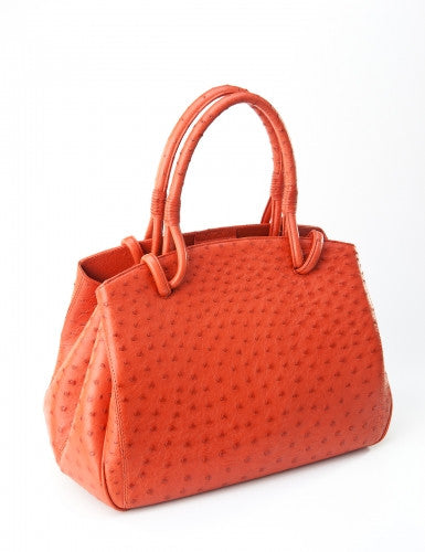 [Homiga] Handmade Ostrich Leather Handbag (OT 270133 Gerbera)