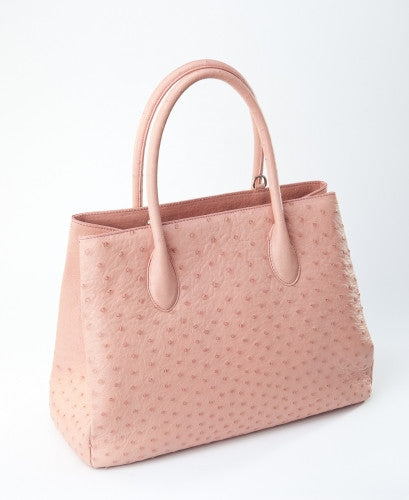[Homiga] Handmade Ostrich Leather Handbag (OT 28951HK Pink)