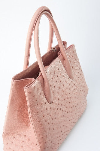 [Homiga] Handmade Ostrich Leather Handbag (OT 28951HK Pink)