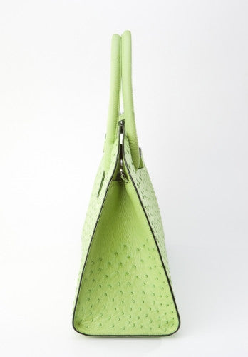 [Homiga] Handmade Ostrich Leather Handbag (OT 280344 OL/Green)