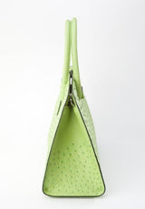 [Homiga] Handmade Ostrich Leather Handbag (OT 280344 OL/Green)